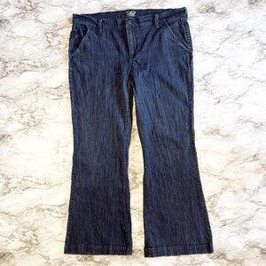 Old Navy The Flirt Wide Leg Trouser Dark Wash Jeans